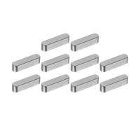 QUARKZMAN 10Pcs Chaveta De Pluma Con Extremos Redondos, 6 X 6 X 25mm Acero Al Carbono Para Eje Paralelo, Chavetero Para Conexión De Fijación Tipo Eje