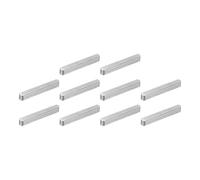 QUARKZMAN 10Pcs Chaveta Plana Con Extremos Redondeados 4 x 4 x 30mm Acero Al Carbono Chaveta Paralela Para Eje Chavetero Para Conexión De Fijación Tipo Eje