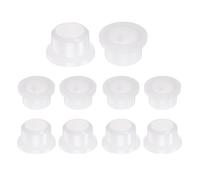 QUARKZMAN 10Pcs Cojinetes de Manga Bridada 8.05mm Id 11.2mm Od 8mm Longitud Buje de Nylon Blanco