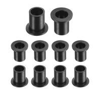 QUARKZMAN 10Pcs Cojinetes de Manga Bridados 8.15mm Id 10.55mm Od 14.3mm L, Casquillo de Nylon Negro