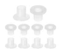 QUARKZMAN 10Pcs Cojinetes de Manga Bridados 8.1mm Id 10.1mm Od 12.2mm L, Casquillos de Nylon, Blanco