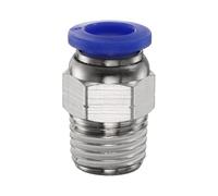 QUARKZMAN 10pcs Conector Rápido de Empuje para Tubo de 8mm OD X 1/4" NPT Macho Recto de Cobre para Líneas de Aire para Sistemas de Aire Industrial PC8-N02, Azul