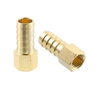 QUARKZMAN 10Pcs Conexión de Manguera de Latón, 1/2" Púas x 1/4" Hembra Npt Adaptador de Tubería de Latón para Conectar Tuberías Dispositivos Mecánicos Equipos de Fontanería