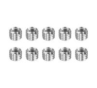 QUARKZMAN 10Pcs Insertos Para Reparación De Roscas M8 X 1.25 Macho A M6 X 1 Hembra 6Mm De Largo De Rosca Métricos En Acero Inoxidable Manguitos Autoperforantes Roscados Herrajes