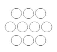 QUARKZMAN 10pcs Juntas Tóricas Metálicas, 40x3mm O Ring de Metal Multiuso Anilla Hebilla Redonda Aleación De Zinc Accesorio para Manualidades Bricolaje Costura Bolsa Cinturones, Plateado
