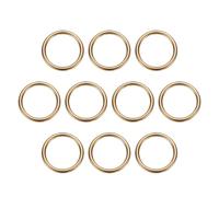 QUARKZMAN 10pcs Juntas Tóricas Metálicas, 50x3mm O Ring de Metal Multiuso Anilla Hebilla Redonda Aleación De Zinc Accesorio para Manualidades Bricolaje Costura Bolsa Cinturones, Dorado
