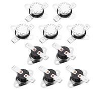 QUARKZMAN 10pcs KSD301 Termostato, 45°C/113°F 10A Normal Abierto N.O Ajuste Interruptor de Temperatura de Disco de Presión de Baquelita para Microondas Horno Cafetera Calefacción Registro