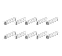 QUARKZMAN 10Pcs Llave de pluma de extremo redondo, 3x3x14mm Acero inoxidable Profesional Llave de eje paralelo para la industria mecánica
