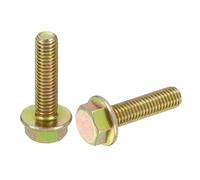 QUARKZMAN 10Pcs M8-1.25 x 30mm Tornillos Hexagonales con Arandela Métricos Rosca Completa DIN 6921 Tornillos Hexagonales Acero al Carbono Zincado Coloridos