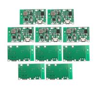 QUARKZMAN 10Pcs Módulo De Carga Micro USB 4.2V 1A 18650 Módulo Cargador De Batería De Litio Placa De Carga, Verde