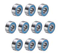 QUARKZMAN 10Pcs MR104-2RS Rodamiento Micro de Ranura Profunda, 4x10x4mm Doble Sello de Goma Rodamientos Pequeños de Acero Cromado (ABEC5, Z4 Ruido Bajo)