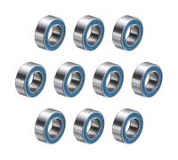 QUARKZMAN 10Pcs MR74-2RS Rodamiento Micro de Ranura Profunda, 4x7x2.5mm Doble Sello de Goma Rodamientos Pequeños de Acero Cromado (ABEC5, Z4 Ruido Bajo)