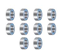 QUARKZMAN 10pcs MR74-2RS Rodamientos Rígidos de Bolas en Miniatura 4x7x2.5mm Doble Sellado de Caucho para Motor Eléctrico Electrodomésticos Azul P6 (ABEC 3)