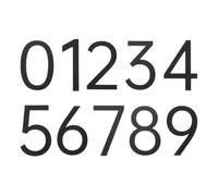 QUARKZMAN 10Pcs Números De Casa De 2 Pulgadas 0-9, Calcomanías Autoadhesivas Para Buzón O Puerta De Acrílico, Letreros De Dirección Para Oficina Hotel Apartamentos Jardín, Negro Mate