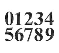 QUARKZMAN 10Pcs Números Para Casa Exterior 4 Inch 0-9 Autoadhesivos Para Buzón 3D Calcomanías Para Puerta De Apartamento Oficial Hotel Señales Negros