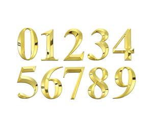 QUARKZMAN 10Pcs Números Para Casa Para Exterior 5 Pulgadas 0-9 Autoadhesivos Para Buzón Calcomanías 3D Para Números De Puerta Para Apartamento Oficina Hotel Señales Dorado