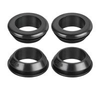 QUARKZMAN 10pcs Pasacables de Goma, Anillo de Ojal 25x20mm (Montaje Diámetro*ID) Tapones Goma Arandelas para Proteger Alambre, Enchufe Cortafuegos, Protección de Cables, Negro