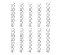 QUARKZMAN 10Pcs Resortes Compresión, 0.5mm Diámetro del Alambre x 6mm OD x 40mm Longitud 304 Muelles de Extensión de Acero Inoxidable para Bolígrafos, Talleres y Reparaciones Domésticas