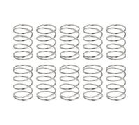 QUARKZMAN 10Pcs Resortes Compresión, 0.5mm Diámetro del Alambre x 7mm OD x 10mm Longitud 304 Muelles de Extensión de Acero Inoxidable para Bolígrafos, Talleres y Reparaciones Domésticas