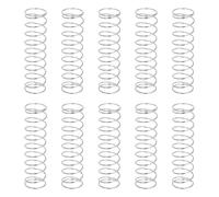 QUARKZMAN 10Pcs Resortes Compresión, 0.6mm Diámetro del Alambre x 11mm OD x 40mm Longitud 304 Muelles de Extensión de Acero Inoxidable para Bolígrafos, Talleres y Reparaciones Domésticas