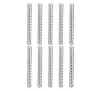 QUARKZMAN 10Pcs Resortes Compresión, 0.8mm Diámetro del Alambre x 5mm OD x 45mm Longitud 304 Muelles de Extensión de Acero Inoxidable para Bolígrafos, Talleres y Reparaciones Domésticas