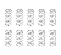 QUARKZMAN 10Pcs Resortes Compresión, 0.9mm Diámetro del Alambre x 11mm OD x 25mm Longitud 304 Muelles de Extensión de Acero Inoxidable para Bolígrafos, Talleres y Reparaciones Domésticas