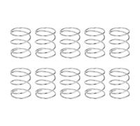 QUARKZMAN 10Pcs Resortes Compresión, 0.9mm Diámetro del Alambre x 14mm OD x 15mm Longitud 304 Muelles de Extensión de Acero Inoxidable para Bolígrafos, Talleres y Reparaciones Domésticas