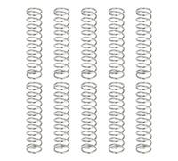QUARKZMAN 10Pcs Resortes Compresión, 0.9mm Diámetro del Alambre x 9mm OD x 40mm Longitud 304 Muelles de Extensión de Acero Inoxidable para Bolígrafos, Talleres y Reparaciones Domésticas