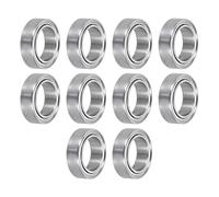 QUARKZMAN 10pcs Rodamientos de Bolas de Ranura Profunda en Miniatura MR128ZZ 8x12x3.5mm con Doble Blindaje para Motores Eléctricos, Electrodomésticos, Maquinaria de Jardín, P5 (ABEC 5)