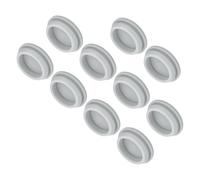 QUARKZMAN 10pcs Tapones para Orificio 30mm, Tapa de Bloqueo de Silicona para Ocultar Agujero Cubierta de Sellado de Panel Redondo, 2.5mm Ranura Estrecha para Mueble Botella Gabinete, Gris