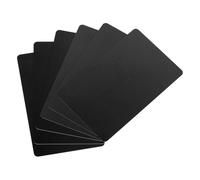 QUARKZMAN 10Pcs Tarjetas de PVC en Blanco, Color, Cr80 15 Mil Tarjetas de Plástico en Blanco Tarjeta de Identificación Impermeable para Tarjetas de Crédito, Impresora, Negro