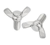 QUARKZMAN 10Pcs Tornillos Mariposa de Alas M8-1.25x16mm, Tornillos de Acero Inoxidable 304, Tornillos de Mano de Pulgar de Mariposa