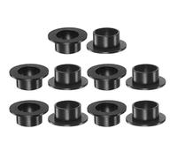 QUARKZMAN 10uds Brida Manguito Rodamientos 10,2mm Interior Diámetro 12mm OD 7mm Longitud POM Bujes para Eje, Negro