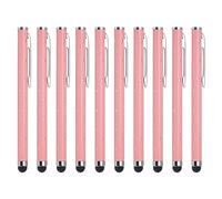 QUARKZMAN 10uds Brillo Imitación Diamante Óptico Lápiz Bolígrafos para Táctiles Pantallas Universal Metal Bolígrafo Capacitivo para Capacitivo Táctil Pantalla Dispositivo, Rosa