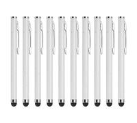 QUARKZMAN 10uds Brillo Imitación Diamante Óptico Lápiz Bolígrafos para Táctiles Pantallas Universal Metal Bolígrafo Capacitivo para Capacitivo Táctil Pantalla Dispositivo, Blanco