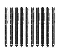QUARKZMAN 10uds Brillo Imitación Diamante Óptico Lápiz Bolígrafos para Táctiles Pantallas Universal Metal Bolígrafo Capacitivo para Capacitivo Táctil Pantalla Dispositivo, Negro