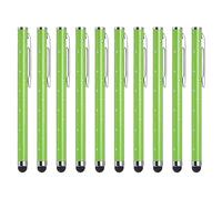 QUARKZMAN 10uds Brillo Imitación Diamante Óptico Lápiz Bolígrafos para Táctiles Pantallas Universal Metal Bolígrafo Capacitivo para Capacitivo Táctil Pantalla Dispositivo, Verde