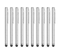 QUARKZMAN 10uds Brillo Imitación Diamante Óptico Lápiz Bolígrafos para Táctiles Pantallas Universal Metal Bolígrafo Capacitivo para Capacitivo Táctil Pantalla Dispositivo, Plata