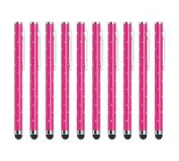 QUARKZMAN 10uds Brillo Imitación Diamante Óptico Lápiz Bolígrafos Universal Metal Bolígrafo Capacitivo para Capacitivo Táctil Pantalla Dispositivo, Rosa Rojo