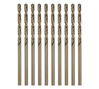 QUARKZMAN 10uds Cobalto Trabajo Taladro Barrenas 2.4mm / 0.094" M35 Alta Velocidad Acero HSS Giratorio Perforación Barrena Herramienta para Inoxidable Acero Cobre Madera Plástico