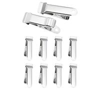 QUARKZMAN 10uds Cocodrilo Cabello Pinzas, 40 x 13mm (LxW) Plata Metal Rizos Cocodrilo Pinzas para Cabello, Moños Fabricación, Agarres Bricolaje Accesorios Cabello Horquillas