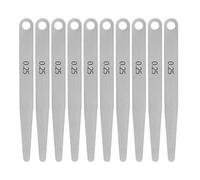 QUARKZMAN 10uds Galga Grosores 0,25mm Grosor Calibre 65MN Acero Métrica Brecha Herramienta Medición, Hoja Única