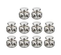 QUARKZMAN 10uds Metal Cordón Cerraduras, 3mm Doble Agujero Resorte Tapón Sujetador Deslizador Palanca Extremo para Cordones Bolsos Mochila Ropa Cordones, Blanco Níquel