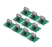 QUARKZMAN 10uds Vertical USB 2.0 Tipo a Hembra Adaptador Desbloqueo Tablero con PCB Placa