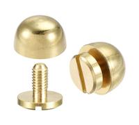 QUARKZMAN 10x6mm Remaches de Tachuelas Redondas para Bolso de Mano de Cuero Artesanal de Latón Con Tornillos 8 Juegos