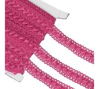QUARKZMAN 11 Yard Trenza Decorativa, 0.7" De Ancho Cinta De Encaje Trenzado Tira De Adorno Para Accesorios De Costura DIY Manualidades Disfraces Decoración Del Hogar, Rojo Rosa
