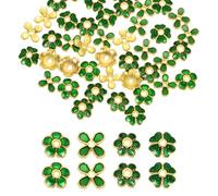 QUARKZMAN 110 Piezas De Gorros De Cuentas Florales De 8mm Kit De Separadores De Cuentas Pequeñas Florales De Aleación Suministros Para Hacer Joyería Charm 4 Estilos Para DIY Pulsera