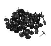 QUARKZMAN 11x13mm Metal Pulgar Tachuelas x 100uds Redondo Cabeza Muebles Decorativas Tachuelas Pulsadores Pasadores para Hogar Muebles Bricolaje Decorativos, [Negro]