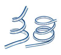 QUARKZMAN 12/40 Pulgadas 30/100cm Regla Curva Flexible que Puede Ser Doblada para Dibujo Costura Ingeniería, 2 Unidades, Azul