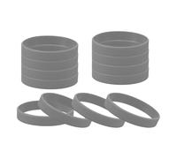 QUARKZMAN 12 Braccialetti In Gomma, Bracciali Elastici In Silicone Colorati Unisex per Adulti E Ragazzi Sport Squadre Giochi Feste Decorazioni Moda, Grigio